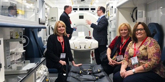 Dr. Dusenbury and team on a mobile stroke unit in Memphis, Tennessee